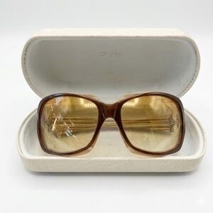 |VTG| Y2K Oakley Script Oversized Sunglasses Brown Amber Retro Womens